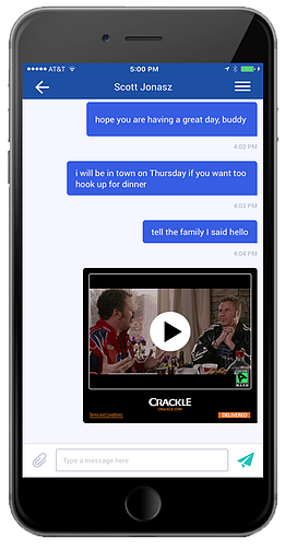 Screenshot Example Streaming Video in Text